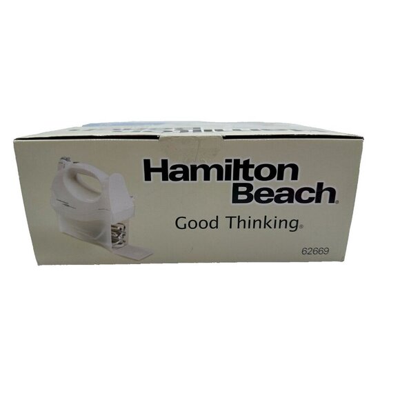 NIB Hamilton Beach 6 Speed Hand Mixer Quick Burst Storage Case White 3 attachmen - Picture 5 of 6